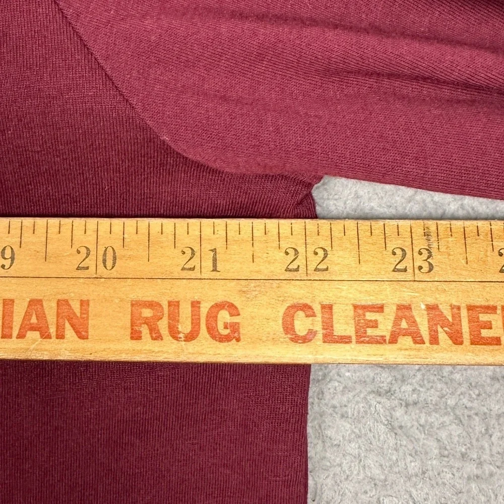 Polo Ralph Lauren T-Shirt Mens Large Burgundy Red Pony Crewneck Long Sleeve Tee